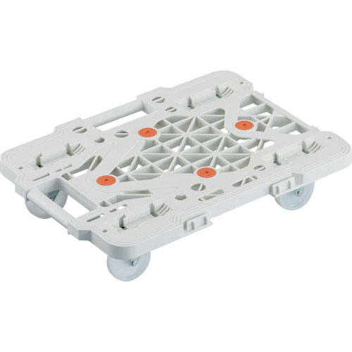 ＴＲＵＳＣＯ　樹脂製平台車　連結式ルートバン　メッシュタイプ　５１５Ｘ３８５　ナイロン車輪　白＿