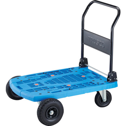ＴＲＵＳＣＯ　樹脂台車　カルティオビッグオフロード　９００Ｘ６００　ノーパンクタイヤ　　ブルー＿