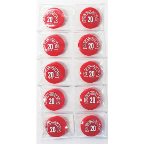 ミツヤ　カラーマグネット丸型＃２０　赤　　　　　＿