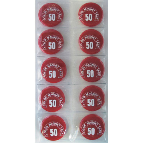 ミツヤ　カラーマグネット丸型＃５０　赤　　　　　＿