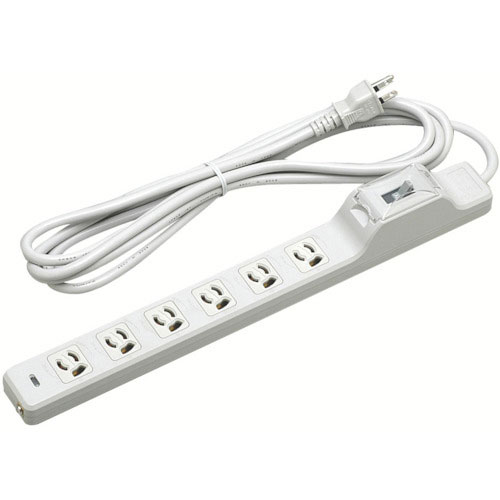 明工　１５Ａ安全ブレーカ付ＯＡ用抜け止め接地タップ６コ口コード５ｍ＿