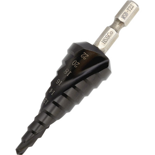 マーベル　窒化チタンアルミコーティングステップドリル（六角軸シャンク）＿