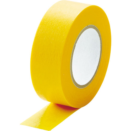 ＴＲＵＳＣＯ　建築塗装用マスキングテープ　幅１８ｍｍ長さ１８ｍ　７巻入　イエロー＿