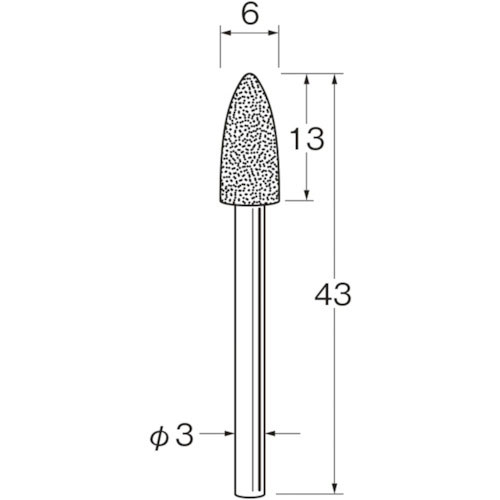 リューター　軸付電着ボラゾン砥石Ｎ１３６０＿