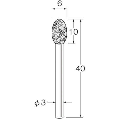 リューター　軸付電着ボラゾン砥石Ｎ１７６０＿