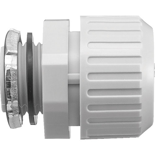 ＳＡＮＫＥＩ　サンフレキＲＯＢＯ　コネクタ　ノックアウト接続用　管用平行おねじ付き　ライトグレー色＿