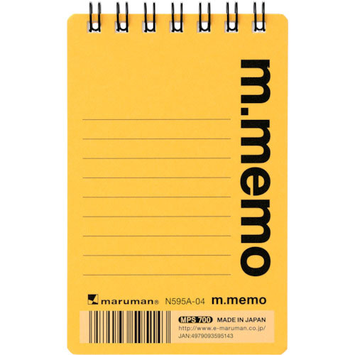 マルマン　Ａ７メモ　エムメモ　６ＭＭ横罫イエロー＿