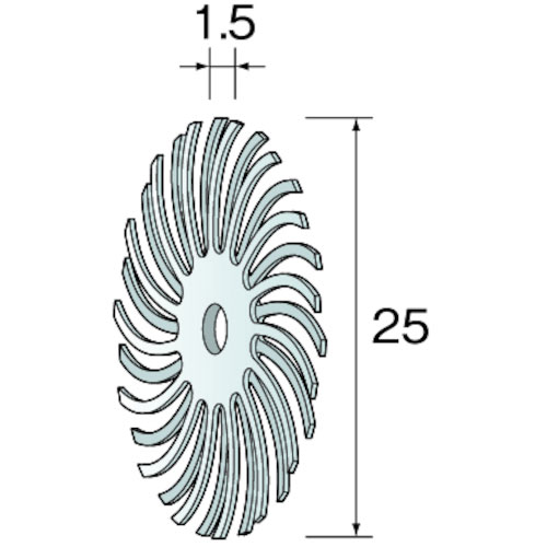 ミニモ　ラバーブラシ　＃１２０　φ２５　（２０個入）＿