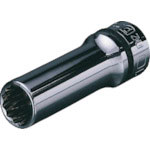 ネプロス　９．５ｓｑ．ディープソケット（十二角）　対辺寸法１４ｍｍ　差込角９．５ｍｍ　全長６０ｍｍ＿