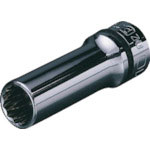 ネプロス　９．５ｓｑ．ディープソケット（十二角）　対辺寸法２１ｍｍ　差込角９．５ｍｍ　全長６５ｍｍ＿