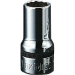 ネプロス　９．５ｓｑ．セミディープソケット（十二角）　対辺寸法８ｍｍ　差込角９．５ｍｍ　全長３５ｍｍ＿