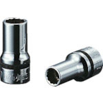 ネプロス　９．５ｓｑ．セミディープソケット（十二角）　対辺寸法１４ｍｍ　差込角９．５ｍｍ　全長４０ｍ＿