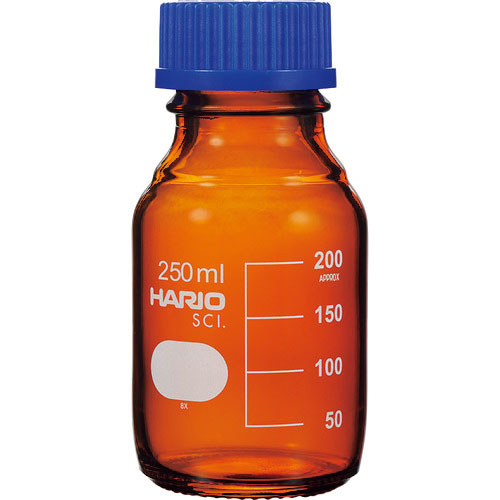 ＨＡＲＩＯ　ボトル　耐熱ねじ口瓶（茶）　２５０ｍｌ＿