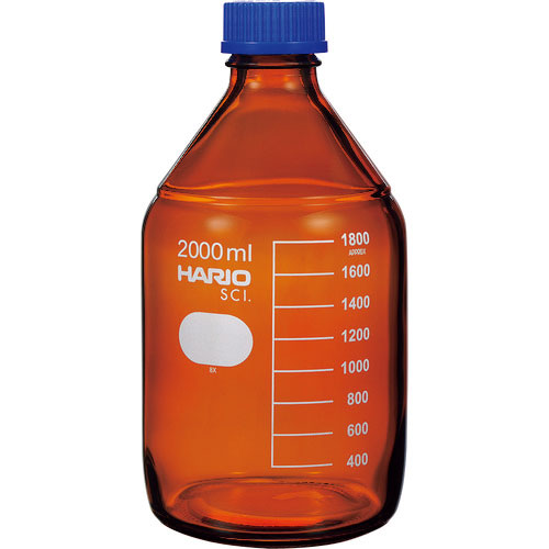 ＨＡＲＩＯ　ボトル　耐熱ねじ口瓶（茶）　２０００ｍｌ＿