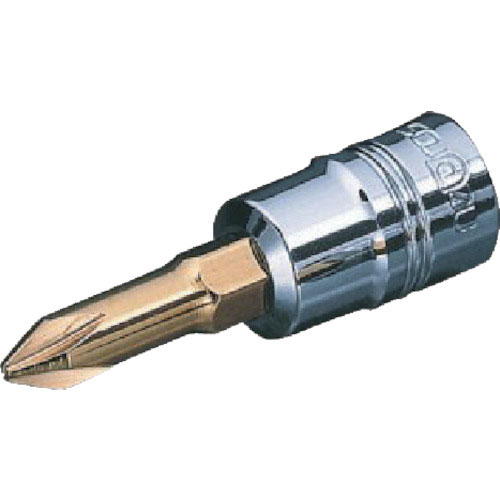 ネプロス　ドライバービットソケット　６．３ｓｑ．クロスビットソケット　刃先Ｎｏ．２　差込角６．３５ｍ＿