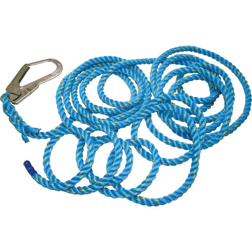 まつうら　青色ニューテトロン親綱（垂直用）　１６ｍｍΦ×１５ｍ　片側フック付＿