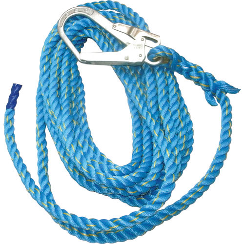 まつうら　青色ニューテトロン親綱（垂直用）　１６ｍｍΦ×２０ｍ　片側フック付＿