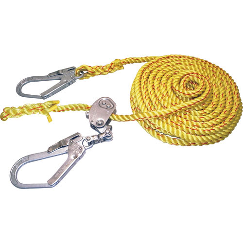 まつうら　ニューテトロン水平親綱　１６ｍｍΦ×２０ｍ　両端フック、片側緊張器付＿