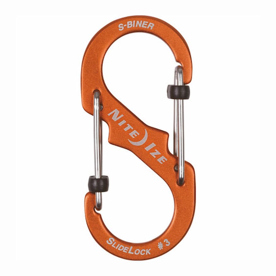 ＮｉｔｅＩｚｅ　カラビナ　エスビナー　スライドロック　アルミニウム　＃３　オレンジ＿