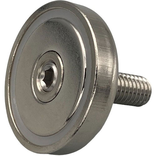 ラクテム　マグネット（ネオジキャップ磁石）　丸型おねじ　滑り止めゴム付　Φ３６－２５＿