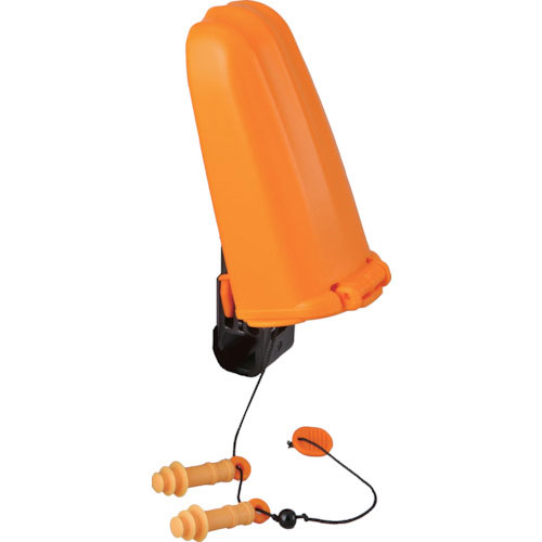 トーヨーセフティ　ヘルメット取付用収納式耳栓　ミゾ付きヘルメット用　シリコーンタイプ＿