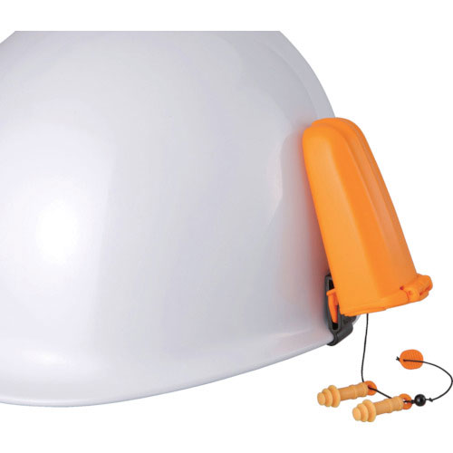 トーヨーセフティ　ヘルメット取付用収納式耳栓　ミゾ無しヘルメット用　シリコーンタイプ＿