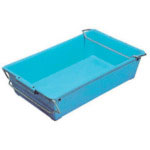 リス　舟型コンテナ　２３９４６０　Ｎｏ．７０持手付穴無　青＿