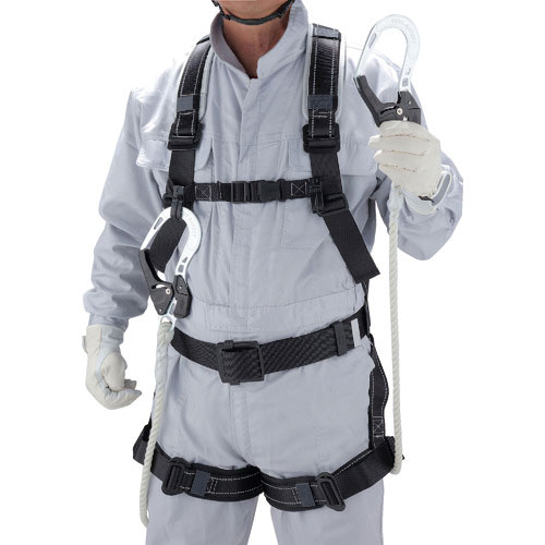 トーヨーセフティ　フルハーネス　ロープ式（タイプ１）ダブルランヤード＿