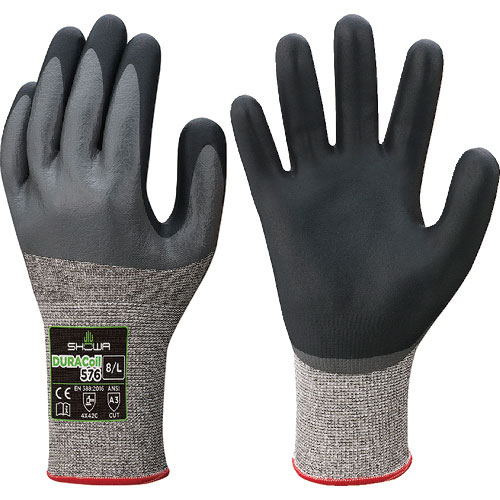 ショーワ　耐切創手袋　ＮＯ５７６　デュラコイル５７６　グレー　ＸＬサイズ＿