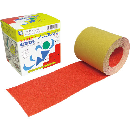 ＮＣＡ　ノンスリップテープ　１００×５ｍ　赤＿