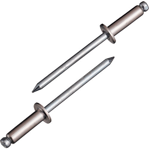 エビ　ブラインドリベット（ステンレス／スティール製）　６－８（１２本入）　エコパック＿