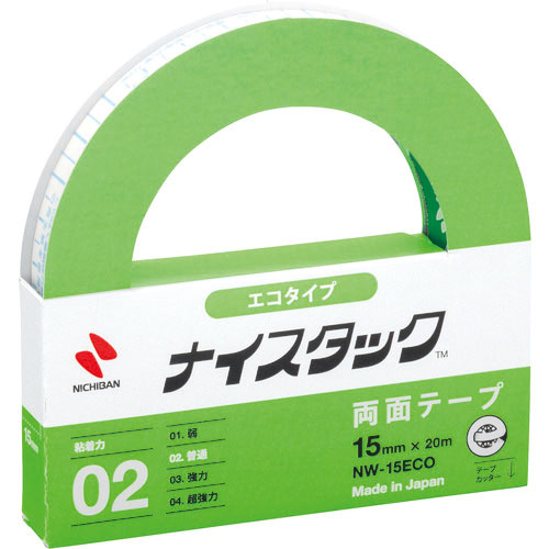 ニチバン　両面テープ　ナイスタックＮＷ－１５ＥＣＯ　１５ｍｍＸ２０ｍ（大巻）　エコのり仕様　エコマー＿