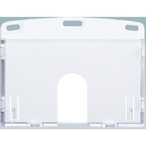 ＯＰ　名札用ケース　ハードタイプ　ＩＤカード／ヨコ名刺　１枚　白＿