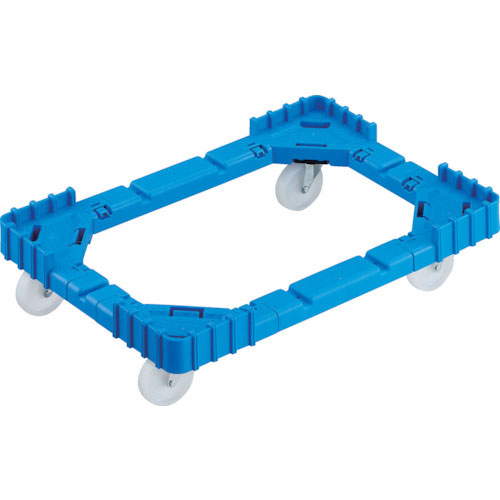 ＴＲＵＳＣＯ　ＯＣドーリー　５０Ｌオリコン用　ナイロン車輪　４輪自在　ブルー＿