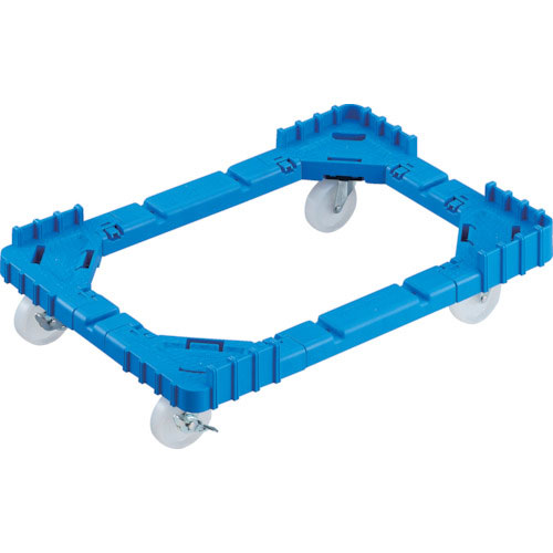 ＴＲＵＳＣＯ　ＯＣドーリー　５０Ｌオリコン用　ナイロン車輪　４輪自在ストッパー付　片側ガード無し　ブ＿