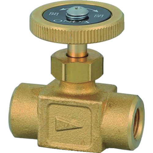 オンダ製作所　ストレートミニチュアバルブ　Ｒｃ１／４×Ｒｃ１／４　黄銅ハンドル＿