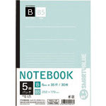 ＪＴＸ　１６０７９５セミＢ５ノート５冊パック　Ｂ罫　Ｐ００２Ｊ－５Ｐ　＿