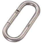 水本　リングキャッチ　ステンレス　プチカラビナ（スタンダード型）　線径１０ｍｍ　長さ８８ｍｍ＿