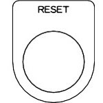 ＴＲＵＳＣＯ　スイッチ銘板　ＲＥＳＥＴ　黒　φ２２．５（５枚入り）＿