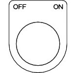 ＴＲＵＳＣＯ　スイッチ銘板　ＯＦＦ　ＯＮ　黒　φ２２．５（５枚入り）＿