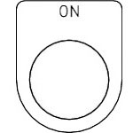 ＴＲＵＳＣＯ　スイッチ銘板　ＯＮ　黒　φ３０．５（５枚入り）＿