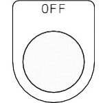 ＴＲＵＳＣＯ　スイッチ銘板　ＯＦＦ　黒　φ３０．５（５枚入り）＿