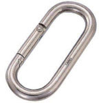 水本　ステンレス　プチカラビナ（スタンダード型）　線径４ｍｍ長さ３８ｍｍ＿