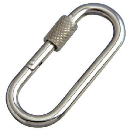 水本　ステンレス　プチカラビナ（環付）　線径４ｍｍ長さ３８ｍｍ＿