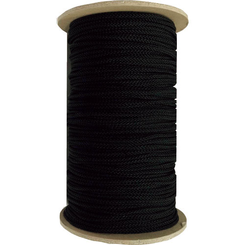 ユタカメイク　江戸打ち紐　黒　約３ｍｍ×１３０ｍ＿