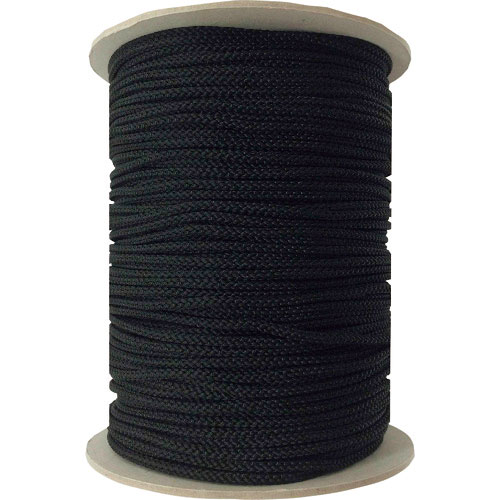 ユタカメイク　江戸打ち紐　黒　約４ｍｍ×１３０ｍ＿