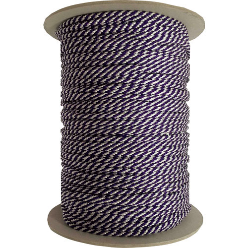 ユタカメイク　江戸打ち紐　紫白　約４ｍｍ×１３０ｍ＿