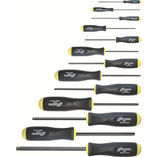 ボンダス　プロホールド［［Ｒ］］（ネジつかみ機能付ドライバー）　インチ　セット１３本組（０．０５０－＿