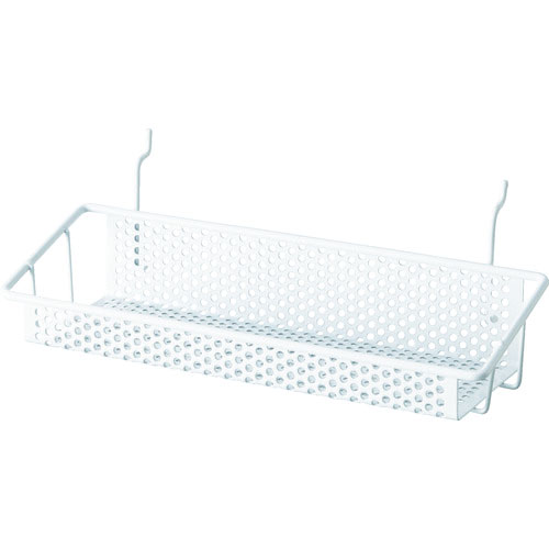 光　パンチングボードパーツ　カゴ棚　白＿