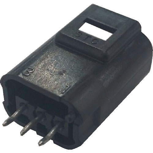 ＴＲＵＳＣＯ　防水コネクタ　ハウジング　基板タイプ（１０個入）芯数３　黒＿